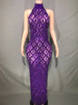 Sparkly Rhinestones Sleeveless Evening Dress for Women