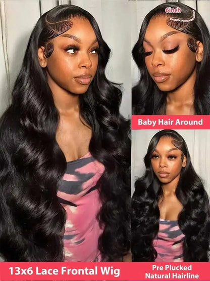 Body Wave Human Hair Glueless Wig 40 42 Inch