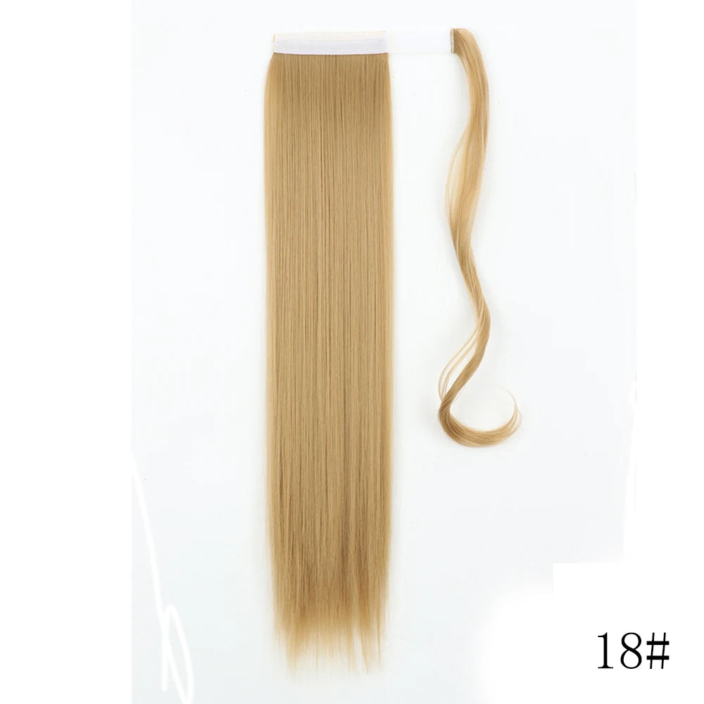 Long Straight Clip-in Ponytail Hair Extension Black