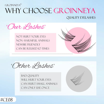 GROINNEYA C-Curl Cluster Eyelashes