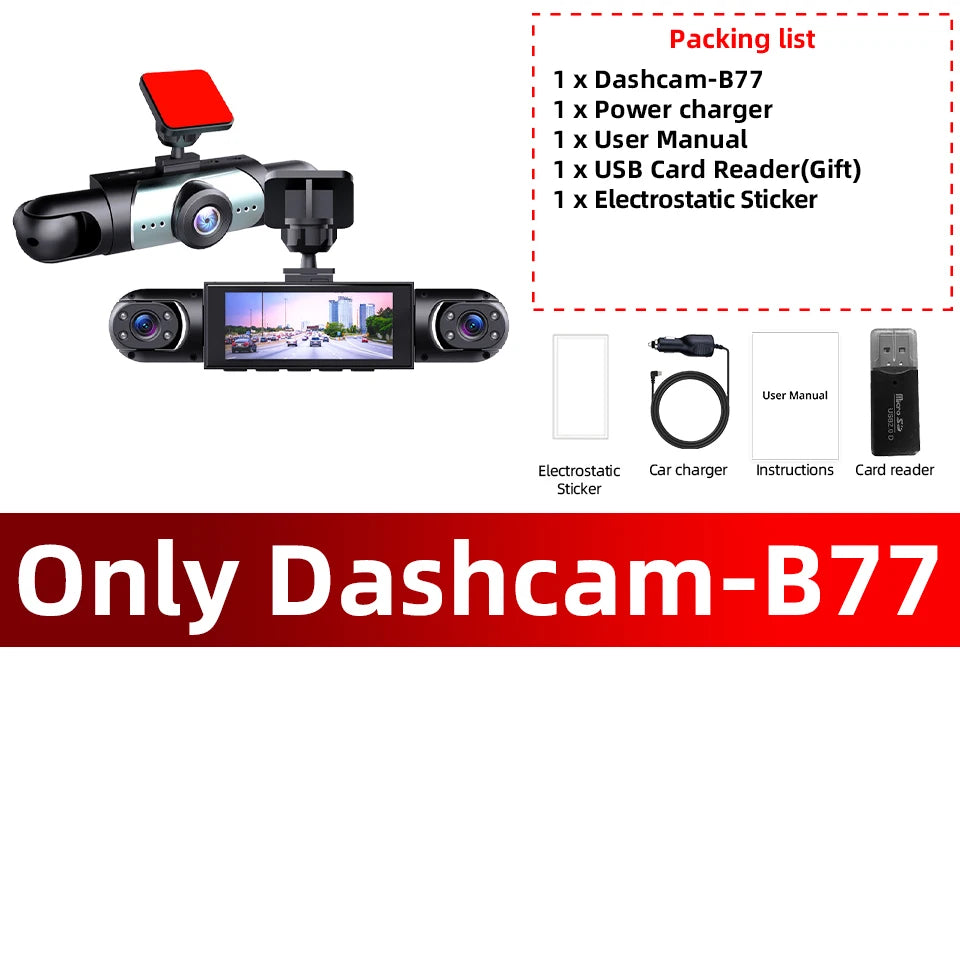 1080P Four-Channel Car DVR with Night Vision