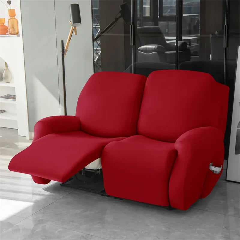 Soft Polyester Recliner Sofa Cover Solid Color
