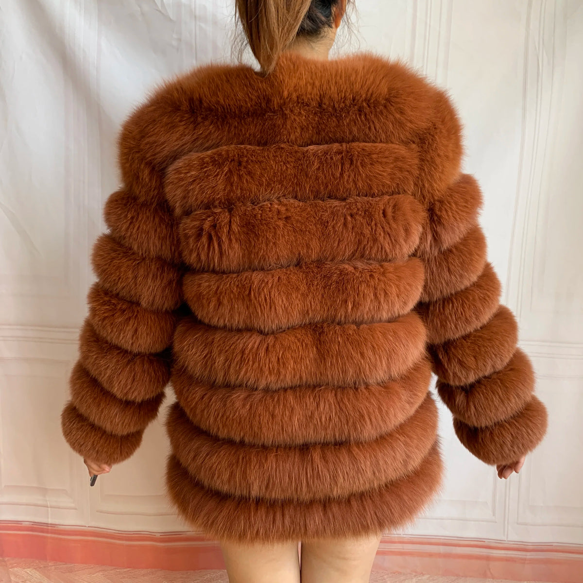 4in1 Real Fox Fur Coat for Women