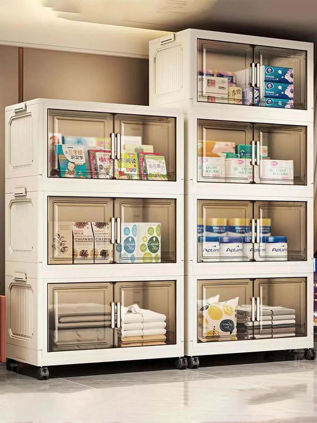 Large Capacity Plastic Folding Storage Cabinet