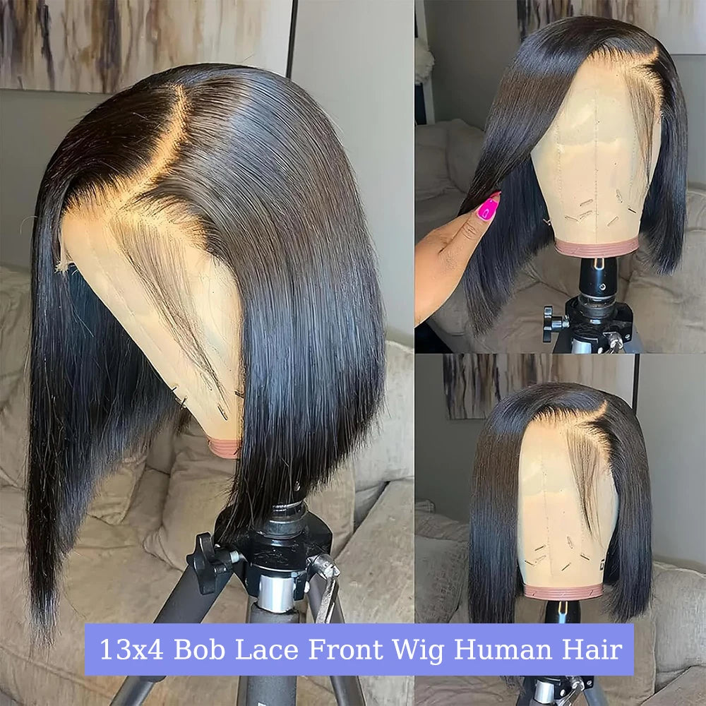 Vietnamese Bone Straight Bob Human Hair Wig 12 14 Inch