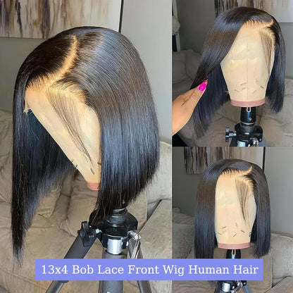 Vietnamese Bone Straight Bob Human Hair Wig 12 14 Inch