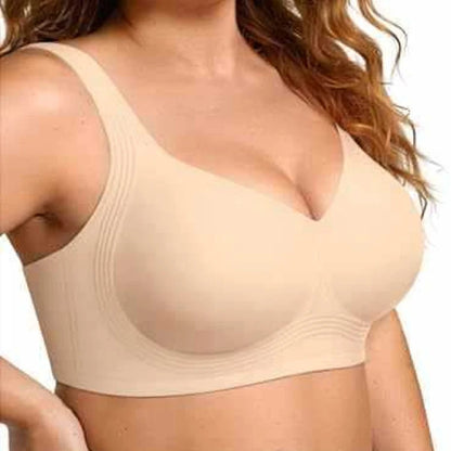 Wireless Push-Up Bra for Women, Soft Nylon Seamless Underwear
