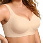 Wireless Push-Up Bra for Women, Soft Nylon Seamless Underwear
