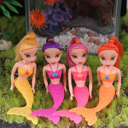 Mermaid Doll 16cm Educational Girls Toy Pink Purple Orange