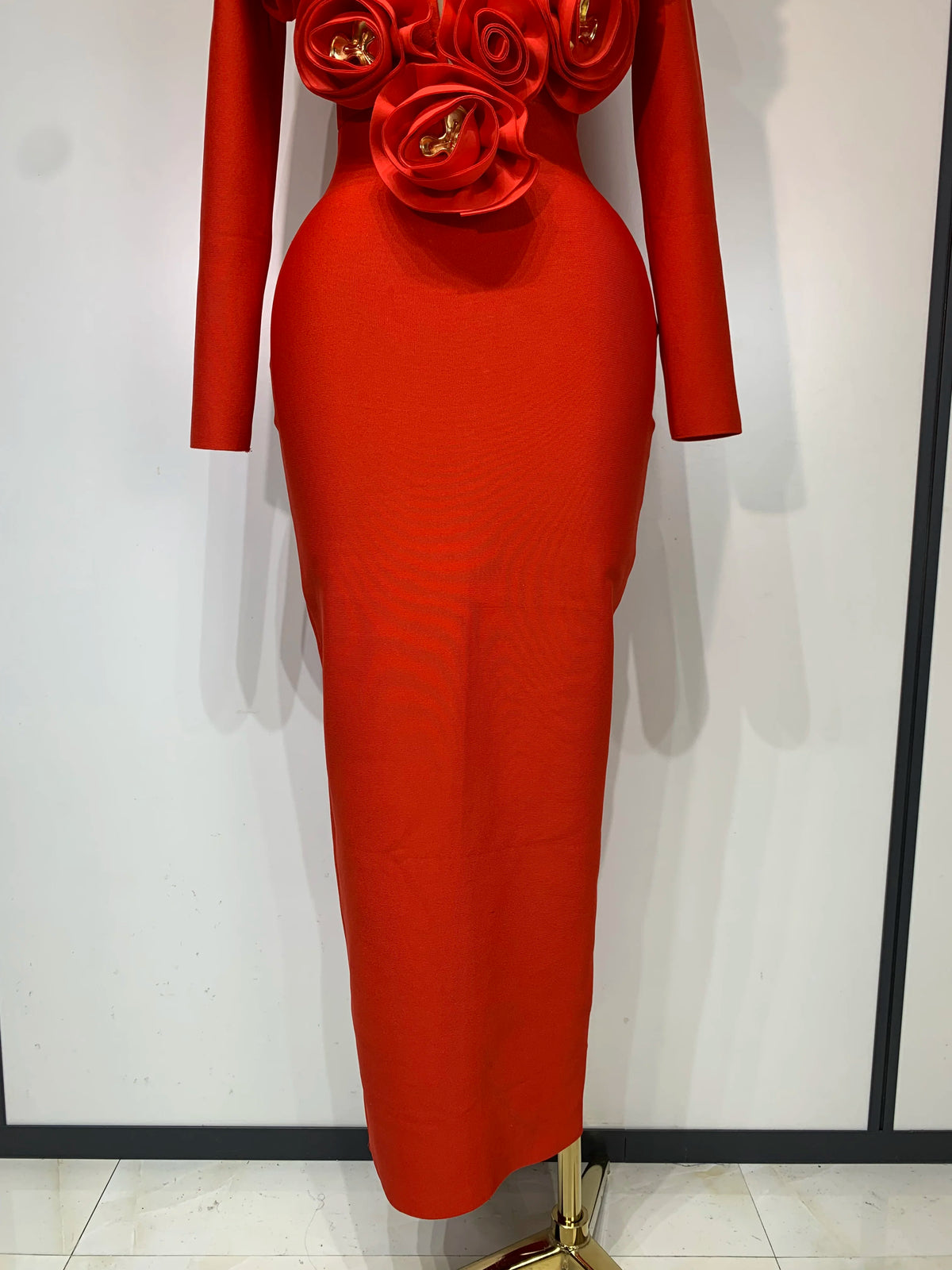 3D Flower Sleeveless Bodycon Bandage Dress Women