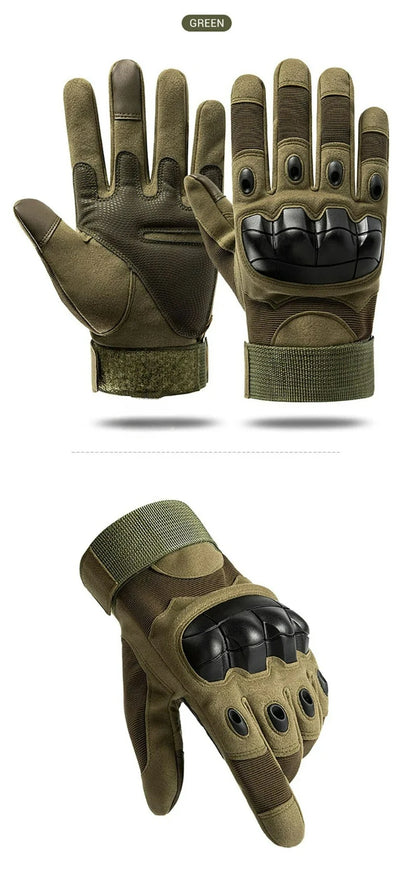 Tactical Touch Screen Motorcycle Gloves Black Green Brown