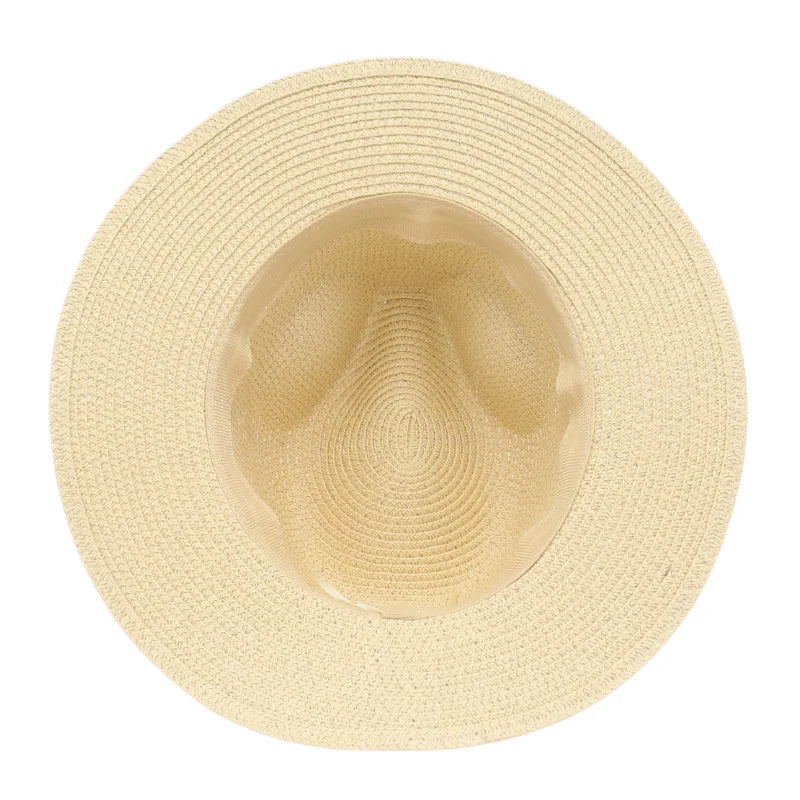 Straw Panama Sun Hat for Women Beach Leisure