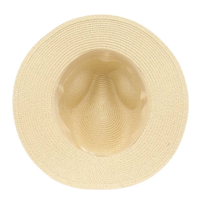 Straw Panama Sun Hat for Women Beach Leisure
