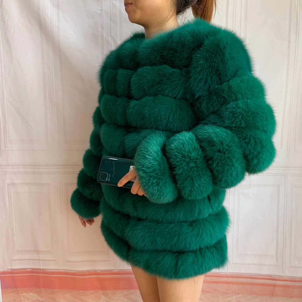 4in1 Real Fox Fur Coat for Women