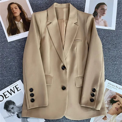 Elegant Long Sleeve Blazer Coat for Women