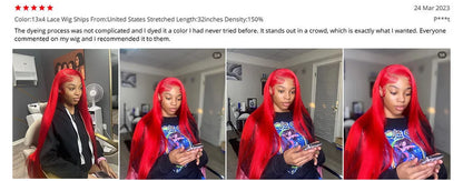 Transparent 613 Blonde Straight Lace Front Wig 13x4 13x6