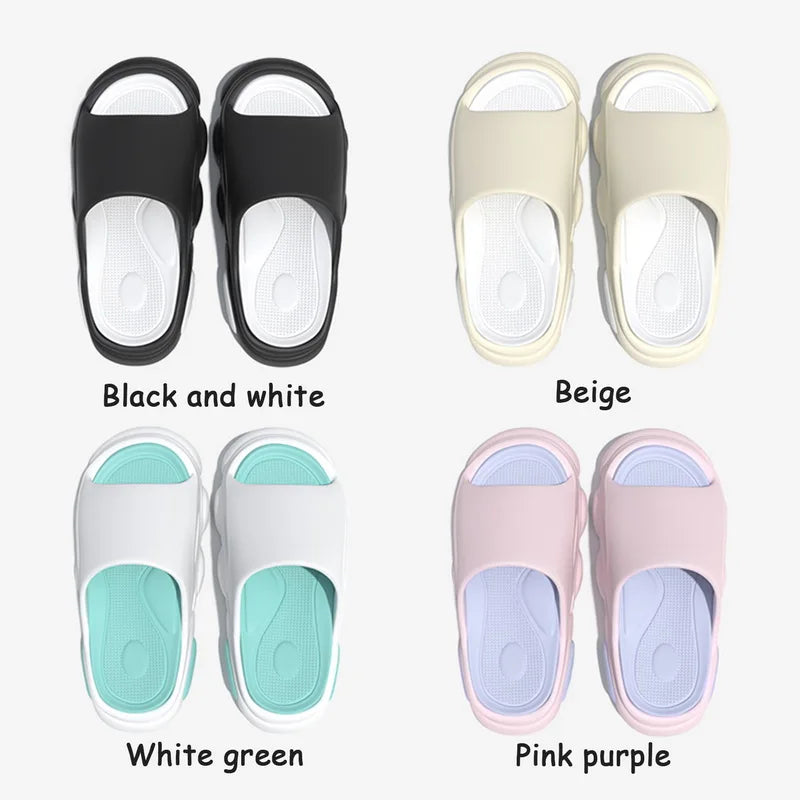 Men's Summer Platform Slides EVA Non-slip Beach Shoes