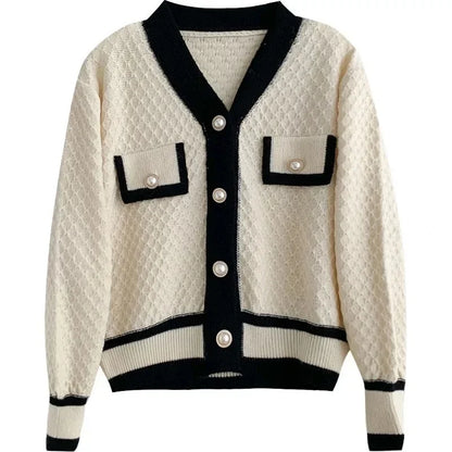 Knit Women's Cardigan Sweater with Long Sleeves