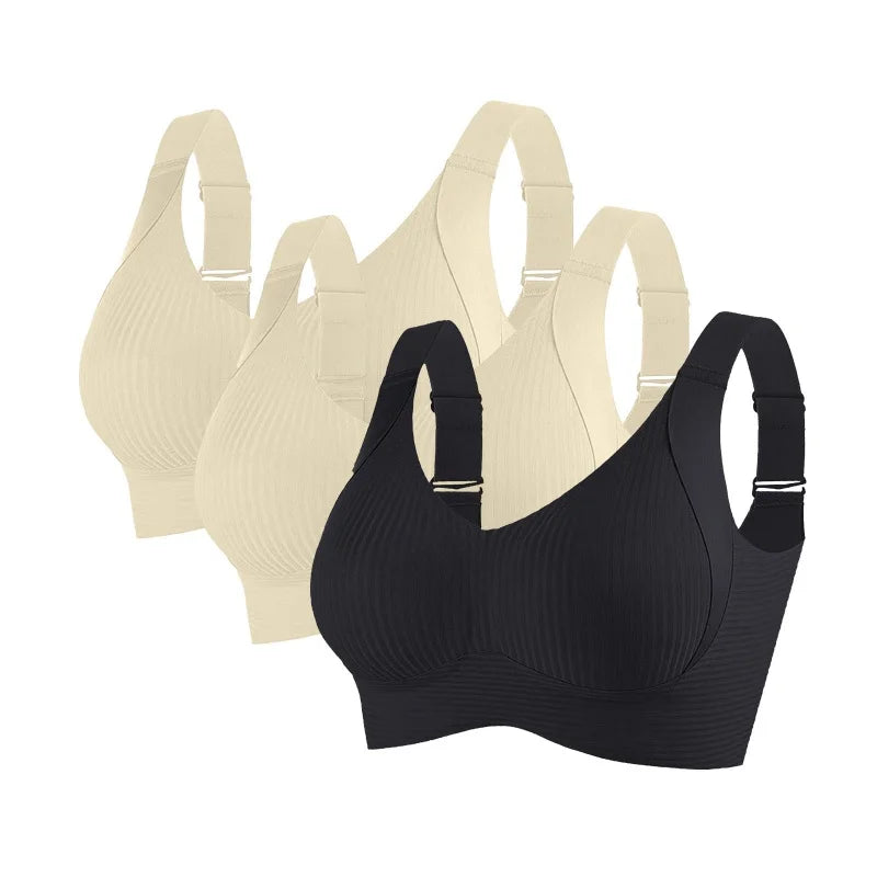 3-Pack Women's Push-Up Seamless Bralette M-4XL