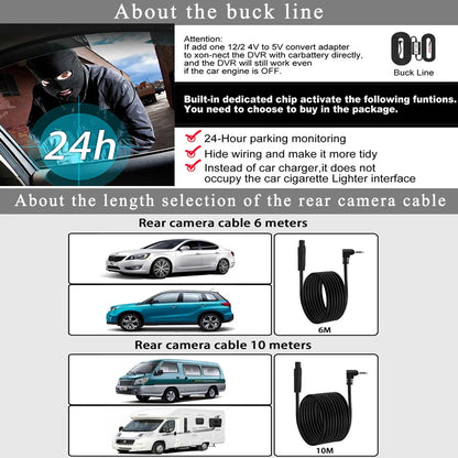 10 Inch 4K Dash Cam Rearview Mirror with GPS and WiFi