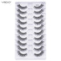 YSDO 5/10 Pairs Natural Soft Black Half Lashes