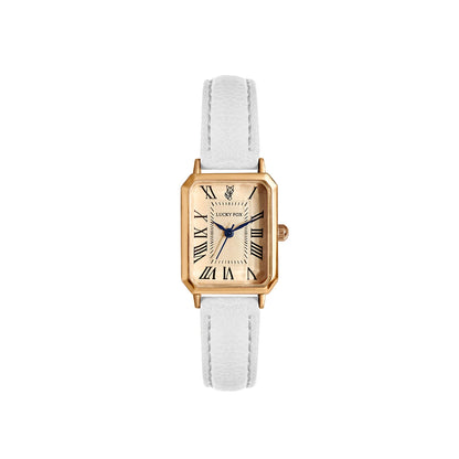 Fashion Retro Square Leather Strap Quartz Watch for Women