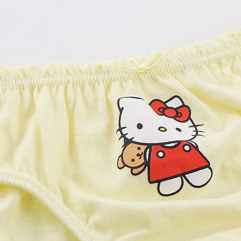 Children's Cotton Underpants for Girls Cute Cat Design
