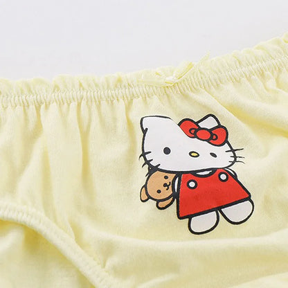 Children's Cotton Underpants for Girls Cute Cat Design