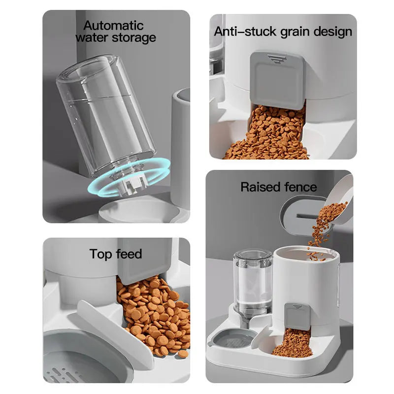 Automatic Cat Water Dispenser & Feeder