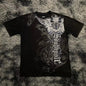 Gothic Style Oversized Cotton T-Shirt for Women