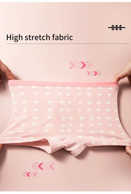 Summer Girl Cartoon Cotton Boyshorts Underwear Set