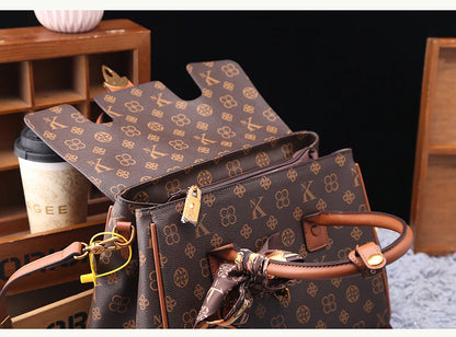 Women's Versatile PVC Handbag with Zipper Closure