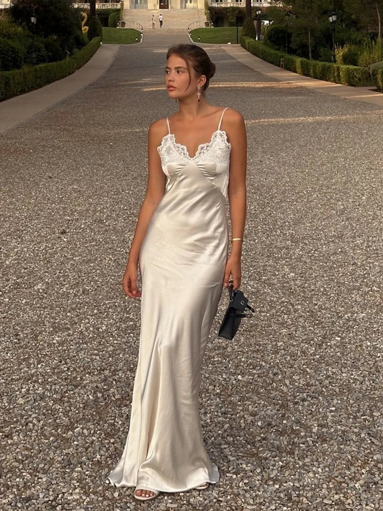 Women White Lace Trim Corset Mini Dress