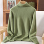 Mink Fur High Collar Pullover Sweater for Women