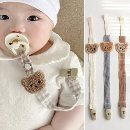 Cute Bear Baby Pacifier Chain Clip Holder