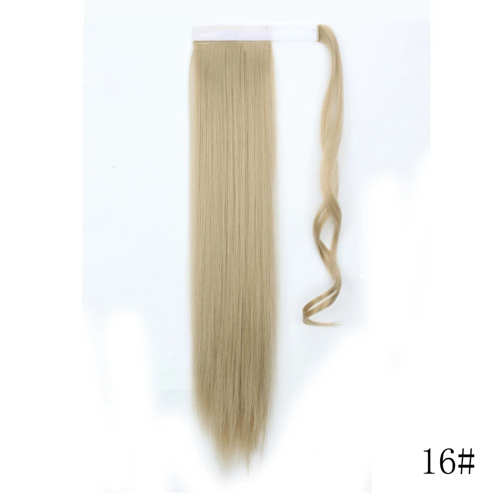 Long Straight Clip-in Ponytail Hair Extension Black