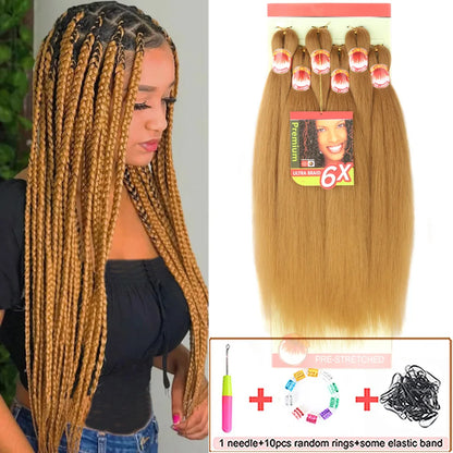 26 Inch Pre Stretched Blonde Ombre Braiding Hair