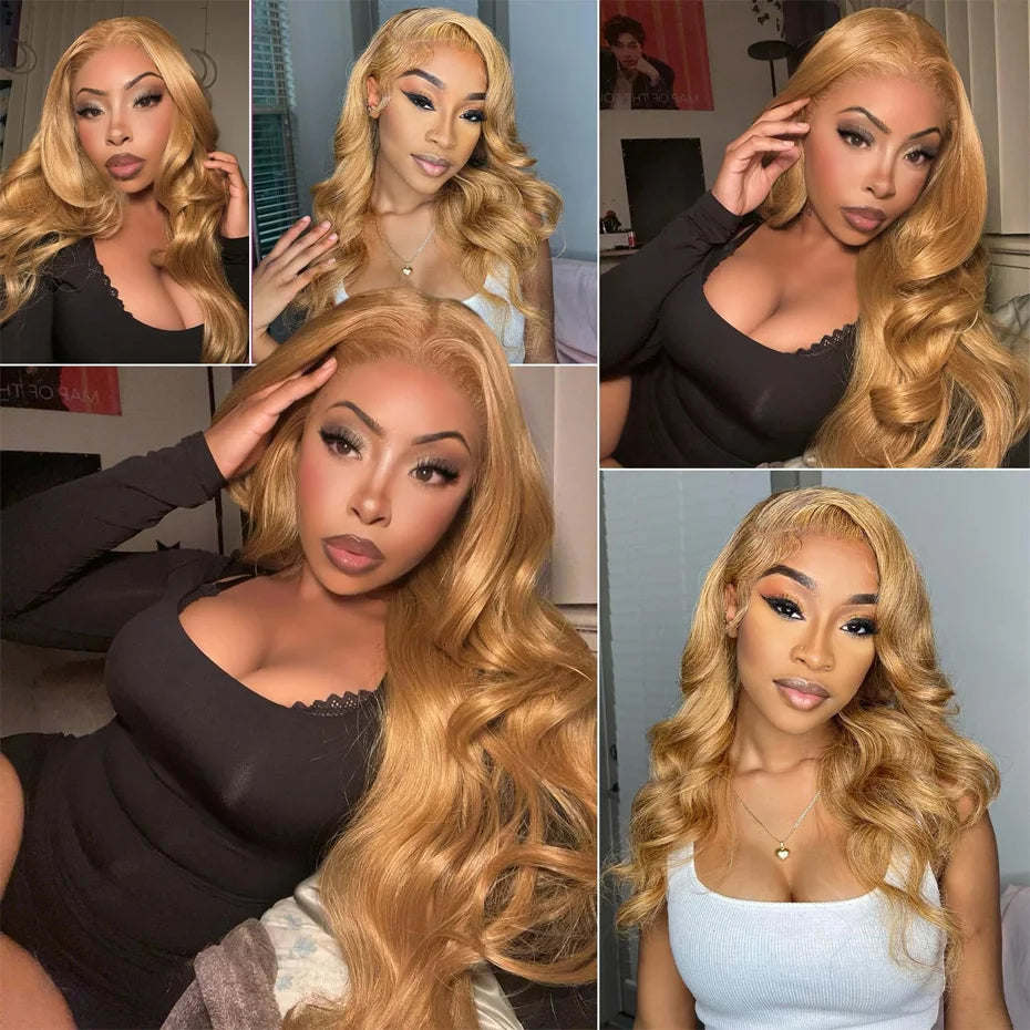 Ash Blonde Body Wave Lace Frontal Wig Human Hair