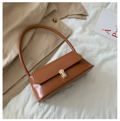 Luxury Women's Crossbody Shoulder Bag in Solid Color