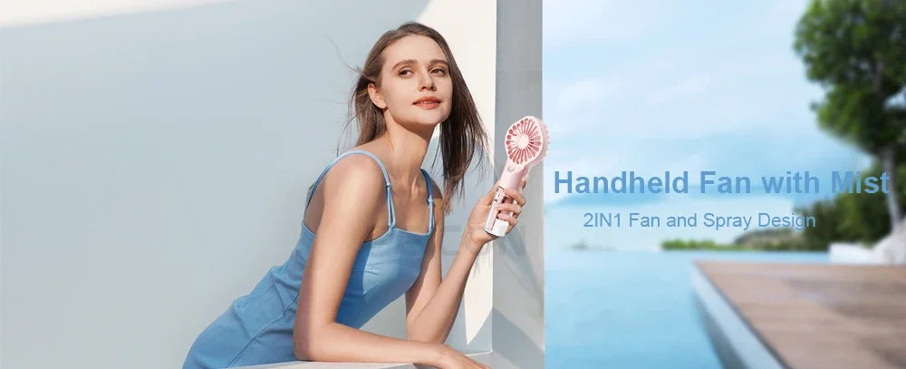 Portable Mini USB Rechargeable Humidifier Fan