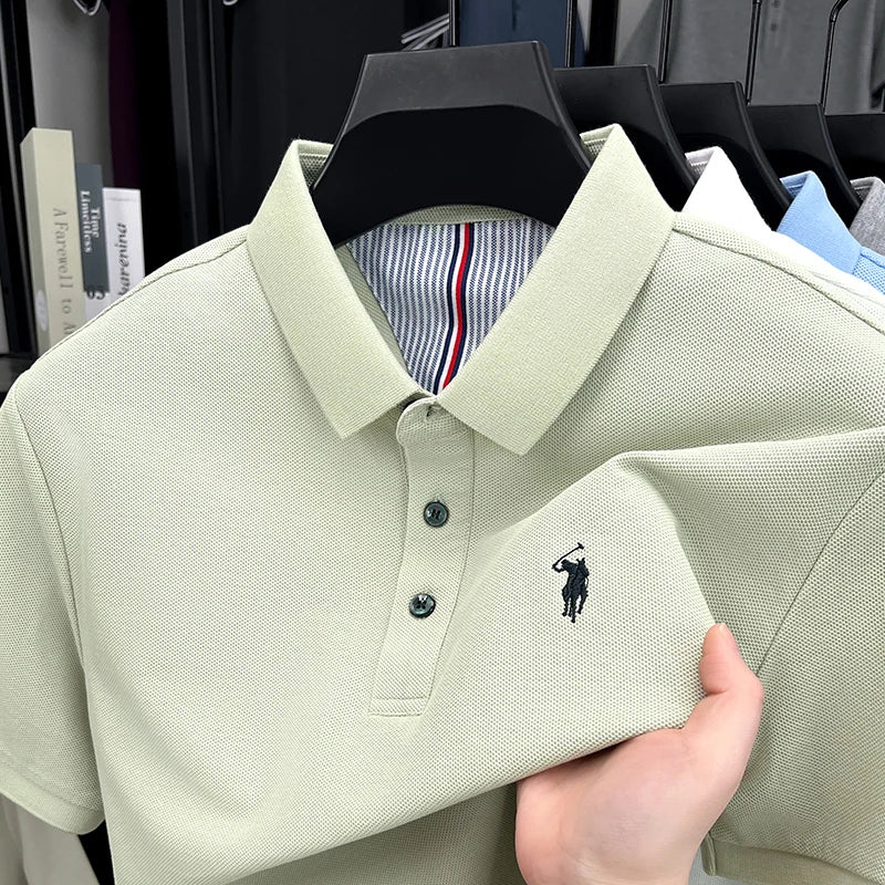 Cotton Short Sleeved Men's Polo Shirt Casual T-Shirt