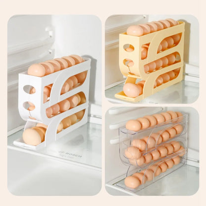 Automatic Egg Roller Rack Space Saving Plastic Organizer