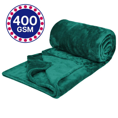 Solid Fleece Blanket for Couch and Bed, Super Soft Plush