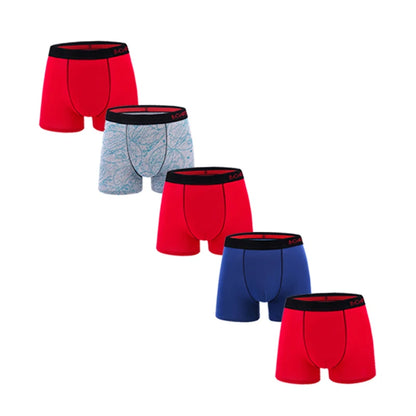 Men's Cotton Boxer Shorts Underwear Set of 5