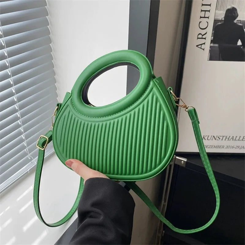 Chic Stripe Crossbody Bag for Women in Synthetic Leather