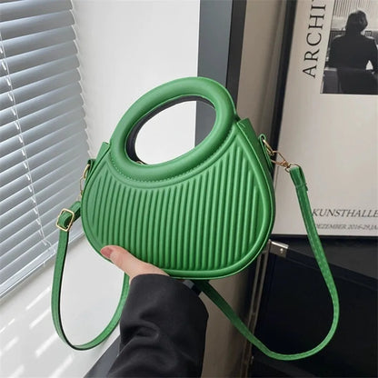 Chic Stripe Crossbody Bag for Women in Synthetic Leather