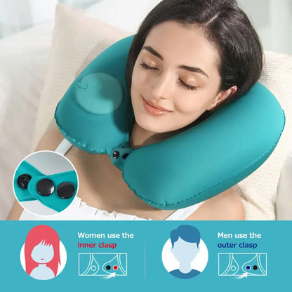 Self-Inflating Portable Travel Neck Pillow