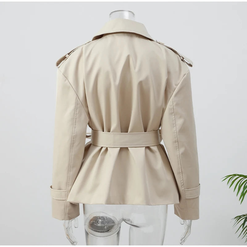 Women's Windproof Trench Coat Loose Fit Overcoat