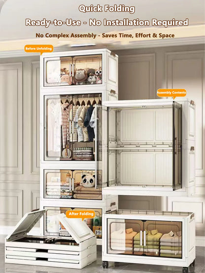 Multi-Layer Plastic Storage Cabinet for Home Use