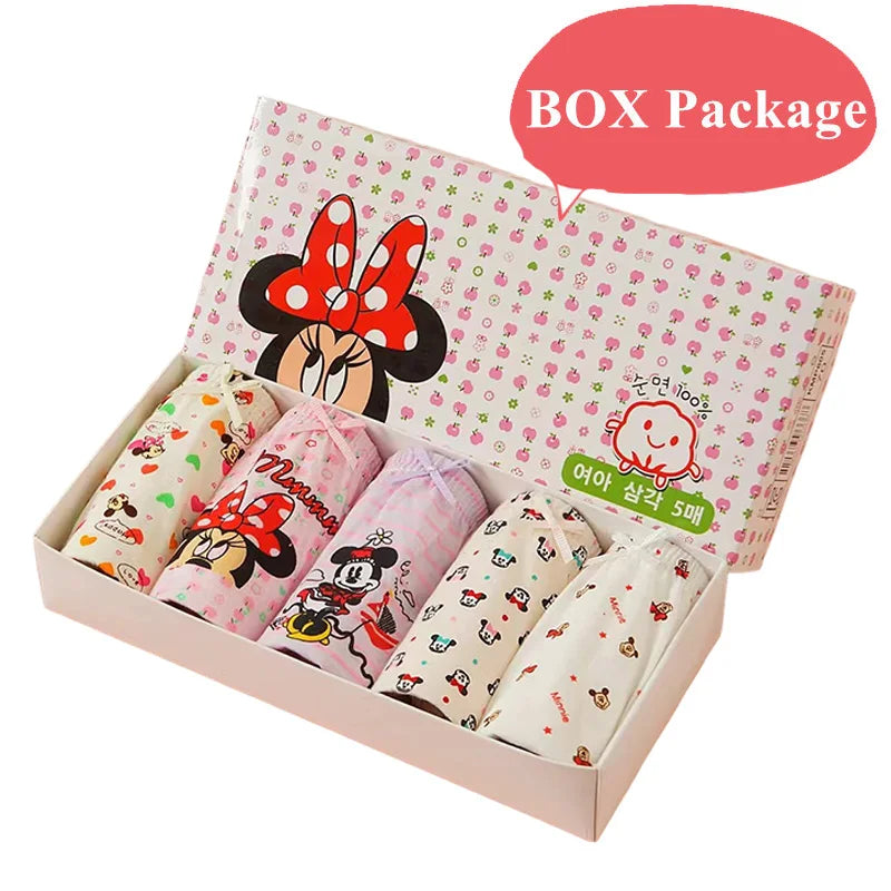 Cotton Girls Briefs with Cartoon Characters